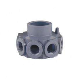 Cabezal colector PVC para filtros para brazos de 1"