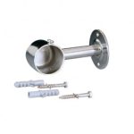 Soporte pasamanos recto con extremo tapado