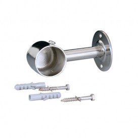 Soporte pasamanos recto con extremo tapado