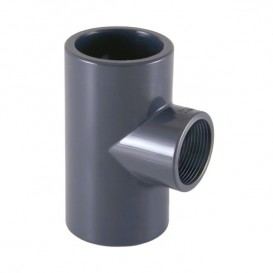 Te mixta reducida 90º PVC cementar y roscar