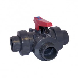 Válvula de bola 3 vías PVC Cepex